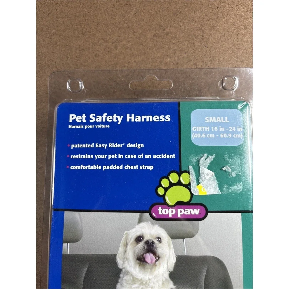 TOP PAW PET SAFETY HARNESS - SIZE SMALL - DOG CAR SAFETY BELT BRAND NEW